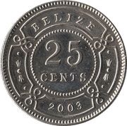 25 Cents - Elizabeth II, Belize, 1974-2022 reverse image
