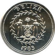 25 Cents Blue-Crowned Motmot; Copper-Nickel obverse image