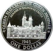 1 Dollar Balmoral Castle, Belize, 1997 reverse image