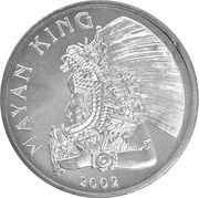1 Dollar Mayan king, Belize, 2002 reverse image
