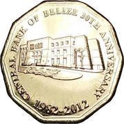 1 Dollar Central Bank, Belize, 2012 reverse image