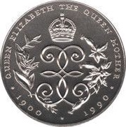 2 Dollars - Elizabeth II Queen Mother, Belize, 1990 reverse image