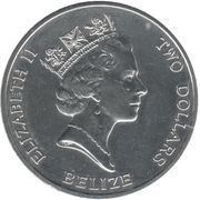 2 Dollars - Elizabeth II Queen Mother; silver proof obverse image