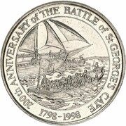 2 Dollars Battle of St. George's Caye, Belize, 1998 reverse image