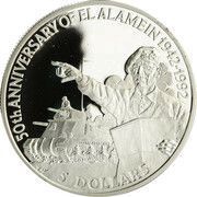 5 Dollars - Elizabeth II Montgomery, Belize, 1992 reverse image