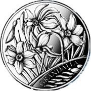 1.25 Euro "Grandalla" Narcissus poeticus reverse image