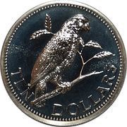 10 Dollars Yellow-Headed Amazon; Copper-Nickel, Belize, 1982 reverse image