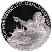 10 Dollars - Elizabeth II Montgomery, Belize, 1992 reverse image