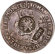 Jefimok Rouble - Alexey Mikhailovich Countermarked over "Saxony Taler of Johann Georg I 1632" obverse image