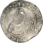 Jefimok Rouble - Alexey Mikhailovich Countermarked over "Zeeland Rijksdaalder 1649", Russia, 1655 reverse image