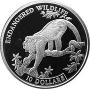 10 Dollars Howler monkey, Belize, 1995 reverse image