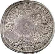 Jefimok Rouble - Alexey Mikhailovich Countermarked over "Frankfurt Thaler 1647", Russia, 1655 reverse image