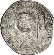 Jefimok Rouble - Alexey Mikhailovich Countermarked over "Utrecht Rijksdaalder" obverse image