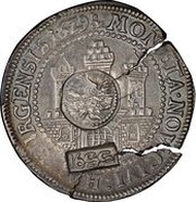 Jefimok Rouble - Alexey Mikhailovich Countermarked over "Hamburg Taler 1624" obverse image