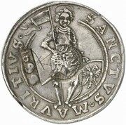 Jefimok Rouble - Alexey Mikhailovich Countermarked over "Magdeburg Taler 1638" obverse image
