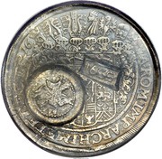 Jefimok Rouble - Alexey Mikhailovich Countermarked over "Saxony Taler" obverse image