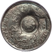Jefimok Rouble - Alexey Mikhailovich Countermarked over "Mansfeld-Eigentliche-Hinterort Taler 1649" obverse image