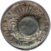 Jefimok Rouble - Alexey Mikhailovich Countermarked over "Mansfeld-Eigentliche-Hinterort Taler 1649", Russia, 1655 reverse image