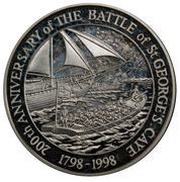 10 Dollars Battle of St. George’s Caye, Belize, 1998 reverse image
