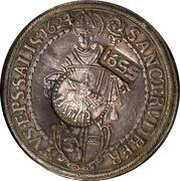 Jefimok Rouble - Alexey Mikhailovich Countermarked over "Salzburg Thaler 1624" obverse image