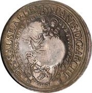 Jefimok Rouble - Alexey Mikhailovich Countermarked over "Salzburg Thaler 1624", Russia, 1655 reverse image