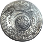 Jefimok Rouble - Alexey Mikhailovich Countermarked over "Austria Hall Mint Taler 1613" obverse image