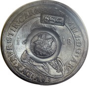 Jefimok Rouble - Alexey Mikhailovich Countermarked over "Austria Hall mint Taler 1618" obverse image