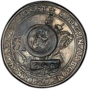 Jefimok Rouble - Alexey Mikhailovich Countermarked over "Schwarzenburg Taler 1606" obverse image