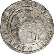 Jefimok Rouble - Alexey Mikhailovich Countermarked over "Norway Speciedaler", Russia, 1655 reverse image