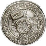 Jefimok Rouble - Alexey Mikhailovich Countermarked over "Saxony Taler" obverse image