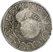 Jefimok Rouble - Alexey Mikhailovich Countermarked over "Saxony Taler", Russia, 1655 reverse image