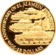 25 Dollars - Elizabeth II Tanks reverse image