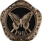 100 Dollars Yellow swallowtail reverse image