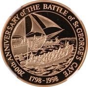 100 Dollars Battle of St. George's Caye, Belize, 1998 reverse image