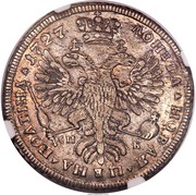 Poltina - Ekaterina I СПБ, Russia, 1727 reverse image