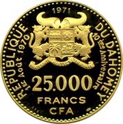 25 000 Francs Independence obverse image