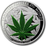 100 Francs CFA Cannabis Sativa reverse image