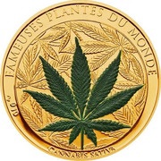 100 Francs CFA Cannabis Sativa reverse image