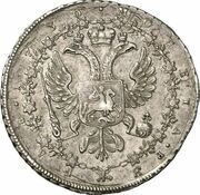 Ruble - Anna Pattern; with Order of St. Andrew, Russia, 1730 reverse image