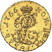 1 Rouble - Elizabeth Piedfort, Russia, 1756 reverse image