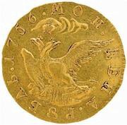 1 Rouble - Elizabeth Pattern; Eagle in the clouds, Russia, 1756 reverse image
