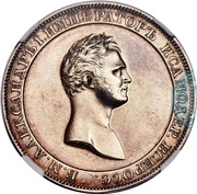 Ruble - Aleksandr I Pattern; Novodel obverse image