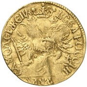 Ducat - Peter I Trade Coinage, Russia, 1701-1705 reverse image