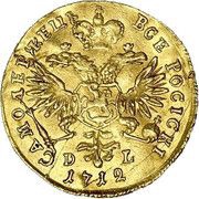 Ducat - Peter I Trade Coinage, Russia, 1712 reverse image