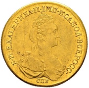 10 Roubles - Catherine II Novodel obverse image