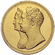 10 Roubles - Nicholas I 10th Anniversary of the coronation; Pattern; Novodel obverse image