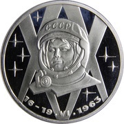 1 Rouble First Woman in Space, Russia, 1983-1988 reverse image