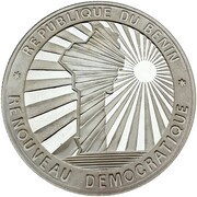 1000 Francs CFA, Benin, 1992 reverse image