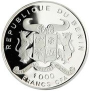 1000 Francs CFA World Cup Soccer obverse image