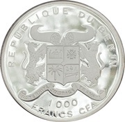1000 Francs CFA Sailing Ship - Preussen obverse image